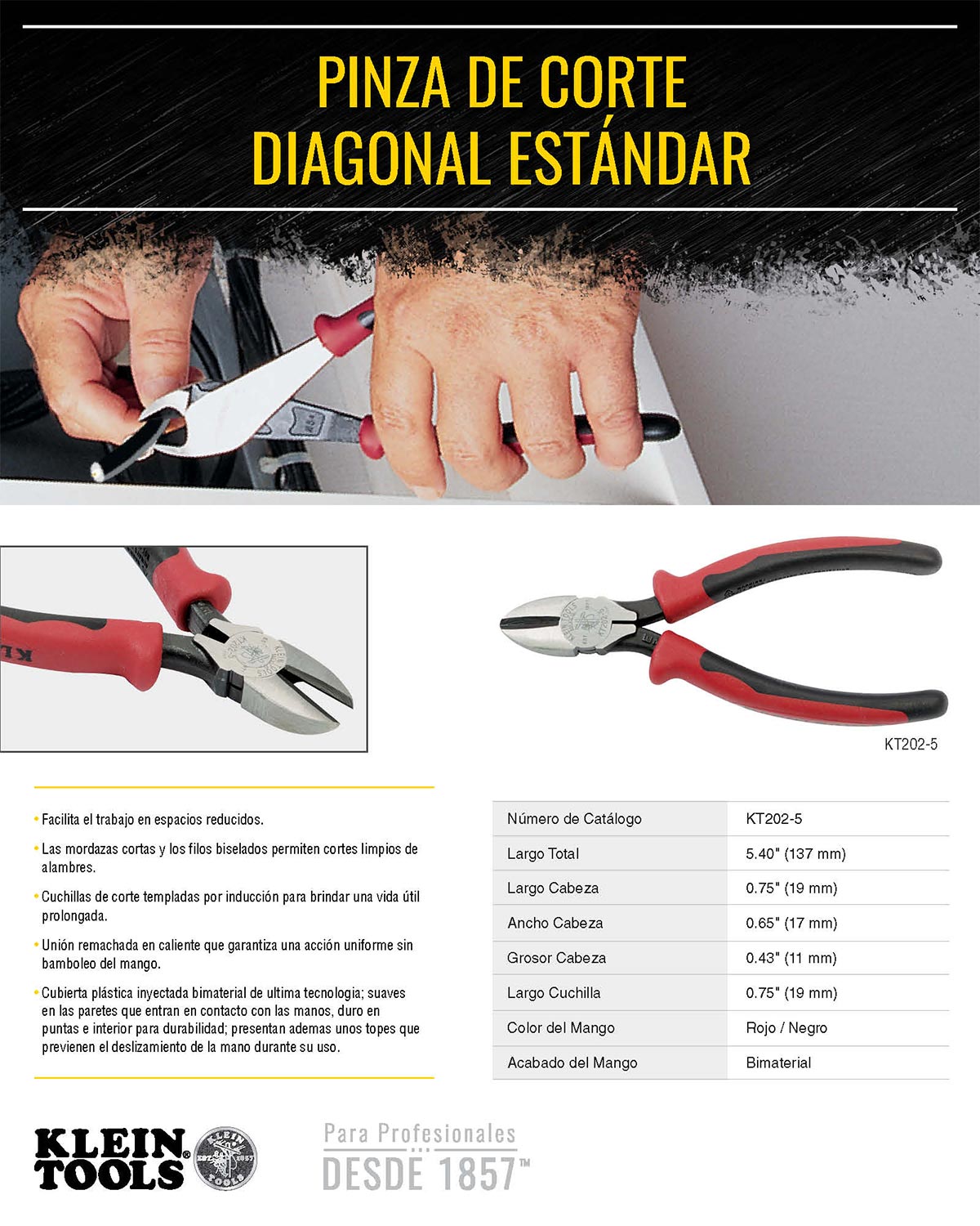 PINZA DE CORTE DIAGONAL 5 PULGADAS KLEIN TOOLS The Home Depot México PINZA DE CORTE DIAGONAL 5 PULGADAS KLEIN TOOLS The Home Depot México